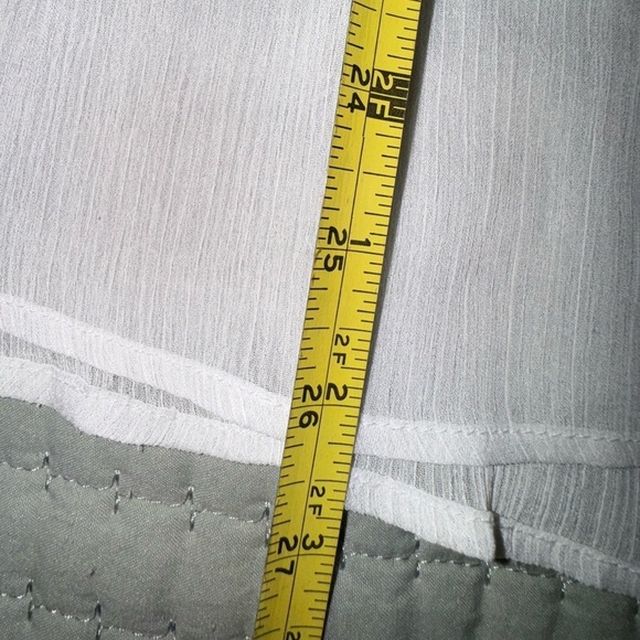 Free People Sheer Lace Boho Blouse with crocheted trim. Cream Size L. VGUC - Picture 10 of 11